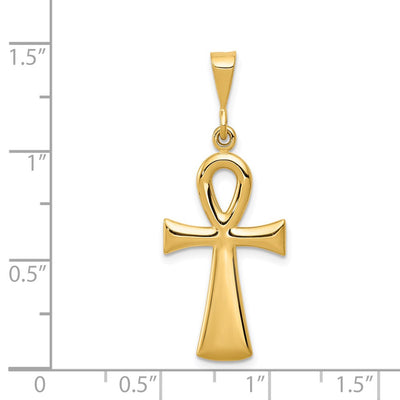 14K Egyptian Ankh Cross Pendant