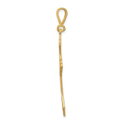 14K Diamond-cut Celtic Cross Pendant