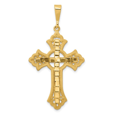 14K gold cross pendant