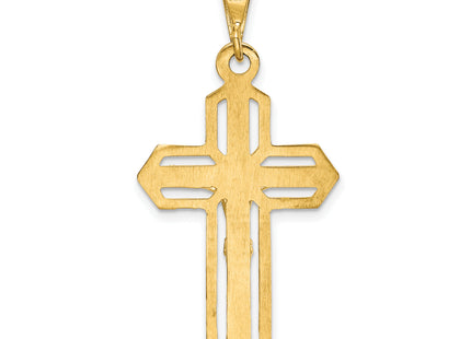 14k Polished Crucifix Pendant, 47 x 22mm