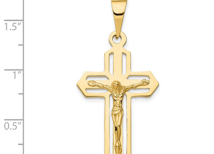 14k Polished Crucifix Pendant, 47 x 22mm