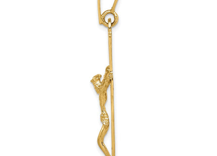14K gold crucifix pendant, alternate view