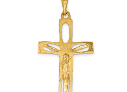 14k Polished Crucifix Pendant, 44 x 24mm