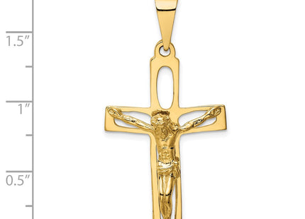 14K gold crucifix pendant, another view