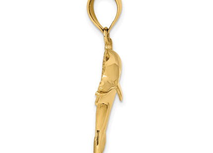 14k Dolphin Pendant (Style C28)