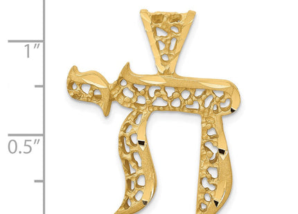 14k Filigree Chai Pendant (Style C2814)