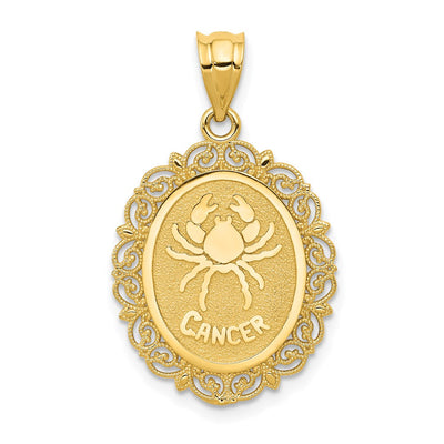 14K gold zodiac pendant
