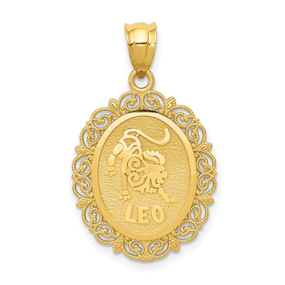 14K gold zodiac pendant