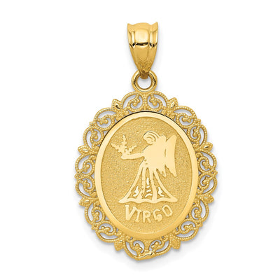 14K gold zodiac pendant