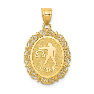 14K gold zodiac pendant