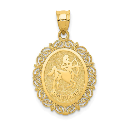 14K gold zodiac pendant