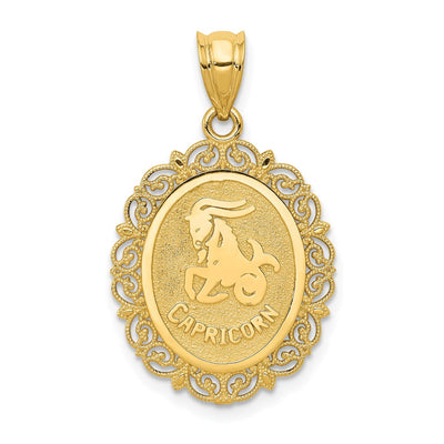 14K gold zodiac pendant