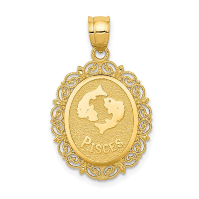 14K gold zodiac pendant