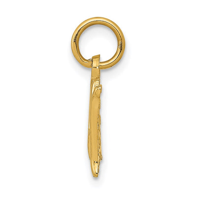 14K Polished MOM with Cross Charm