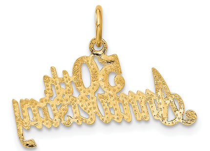 14K 50th Anniversary Charm, 16 x 24mm