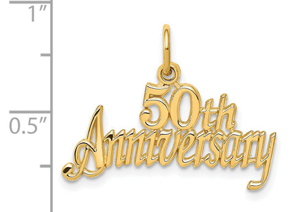 14K 50th Anniversary Charm, 16 x 24mm