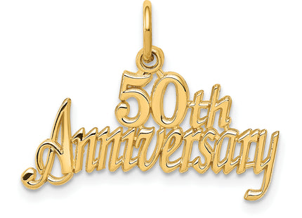 14K 50th Anniversary Charm, 16 x 24mm