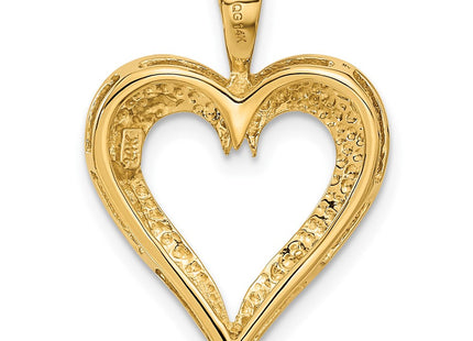 14K Polished Heart Pendant (Style C289)