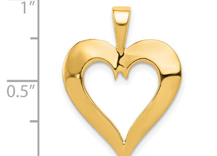 14K Polished Heart Pendant (Style C289)