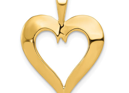 14K Polished Heart Pendant (Style C289)