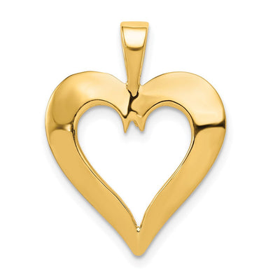 14K gold heart pendant