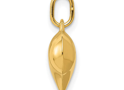 14K Polished 3-D Puffed Heart Pendant (Style C2907)