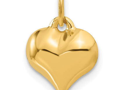 14K Polished 3-D Puffed Heart Pendant (Style C2907)