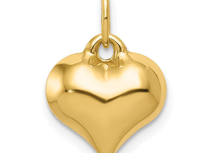 14K Polished 3-D Puffed Heart Pendant (Style C2907)