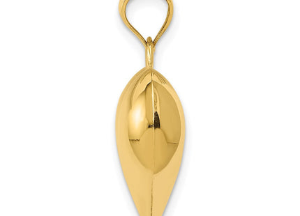 14K Polished 3-D Puffed Heart Pendant (Style C2912)