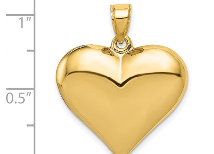 14K Polished 3-D Puffed Heart Pendant (Style C2913)