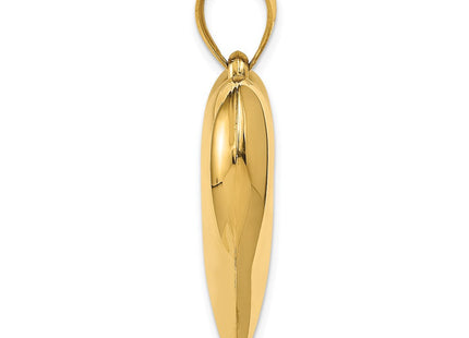 14K Polished 3-D Puffed Heart Pendant (Style C2914)