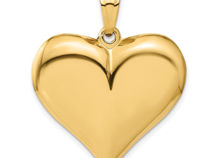 14K Polished 3-D Puffed Heart Pendant (Style C2914)