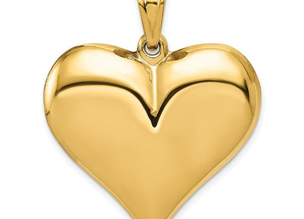 14K Polished 3-D Puffed Heart Pendant (Style C2914)