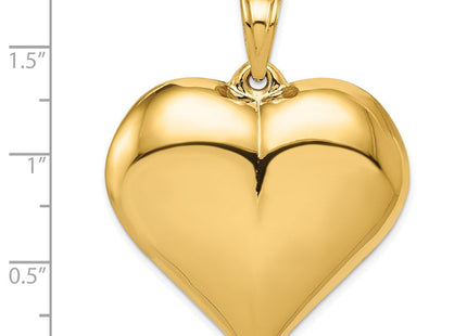 14K gold heart chain, another view