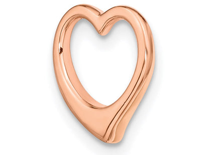 14K Rose Polished Heart Chain Slide (Style C2917R)