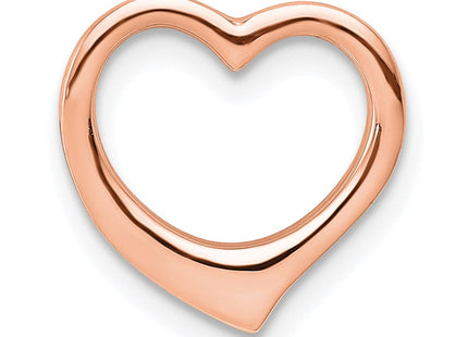 14K Rose Polished Heart Chain Slide (Style C2917R)