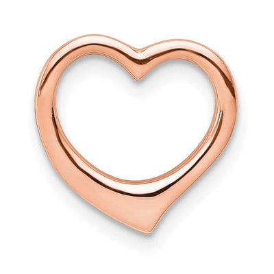 14K rose gold heart chain