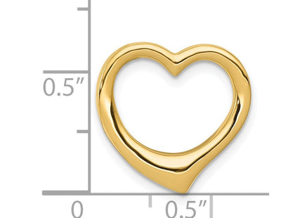 14K Polished Heart Chain Slide (Style C2918)