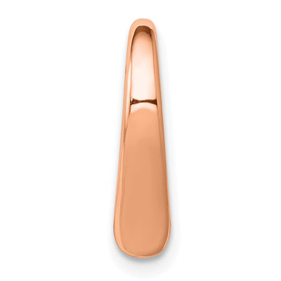14K Rose Polished Heart Chain Slide, 15.5 x 15.5mm