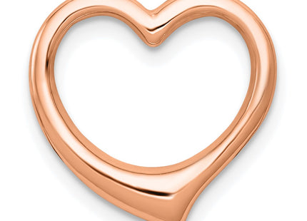 14K rose gold heart chain