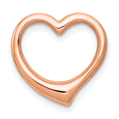 14K rose gold heart chain