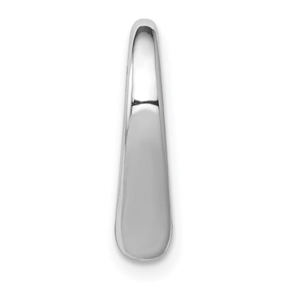14K White Gold Polished Heart Chain Slide, 15.5 x 15.5mm