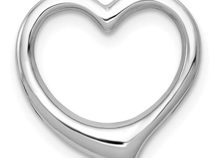 14K white gold heart chain