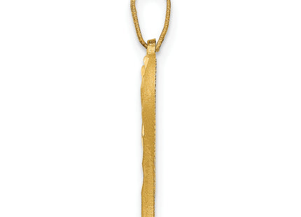 14K Polished Heart Pendant, 25 x 15mm