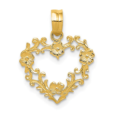 14K gold heart pendant