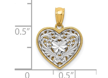 14k Two-tone Pendants Style C2928 - Classique Jewelry Inc.