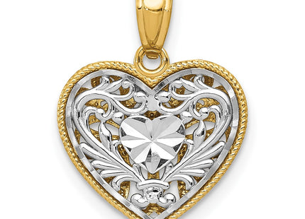 14k Two-tone Pendants Style C2928 - Classique Jewelry Inc.