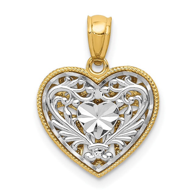 14k Two-tone Pendants Style C2928 - Classique Jewelry Inc.