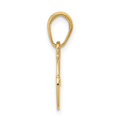 14K Polished Key and Lock Charm
