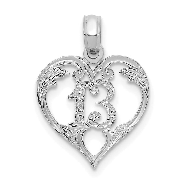14k White Gold Pendants Style C2953W - Classique Jewelry Inc.